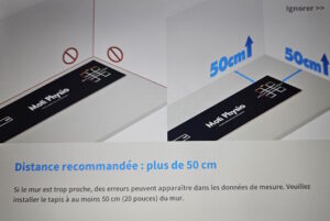 Distance entre le mur et le tapis - Moti